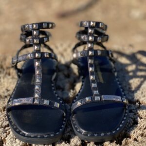 Enfant Sandales Tropeziennes Coralie/Black Silver Shoes Châteauneuf-les-Martigues 2