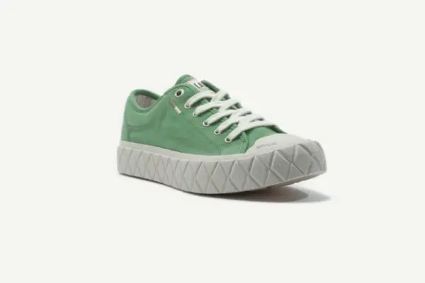 Femme Basket Palladium Palla Ace Canvas Vintage Green Silver Shoes Châteauneuf-les-Martigues 4